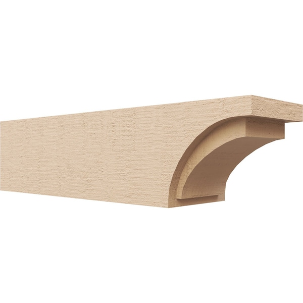 Ekena Millwork 4in. W x 4in. H x 16in. L Rivera Woodgrain TimberThane Rafter Tail, Primed Tan RFTUR04X04X16RIVRCPR - main